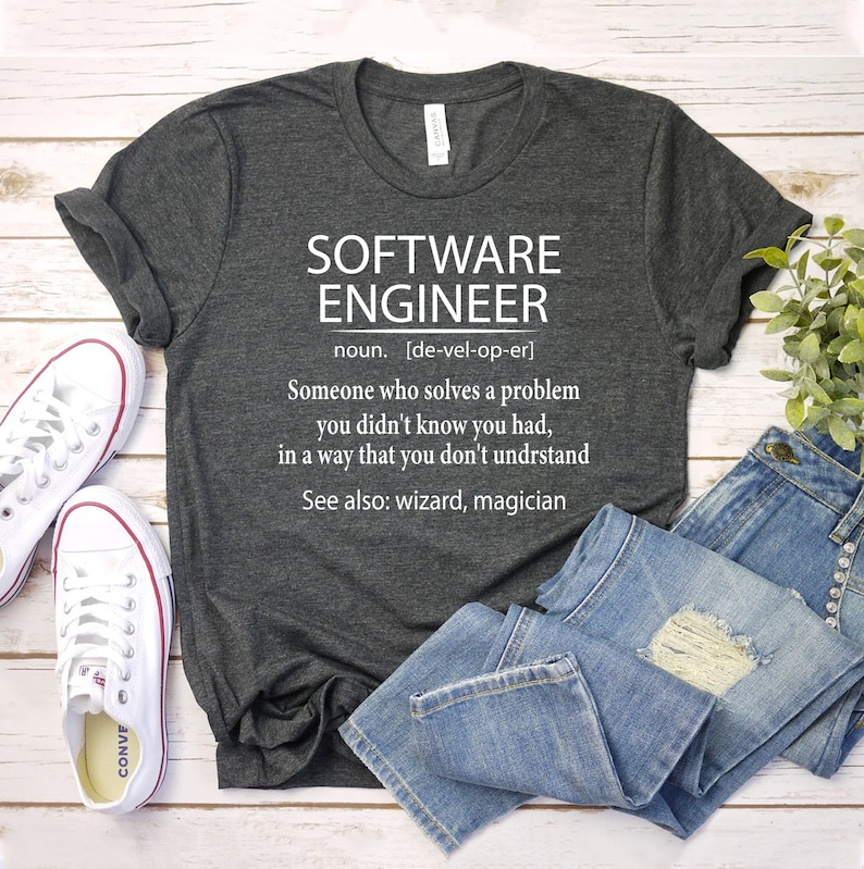 Software Engineer T-shirt, Programmer Shirt, Coder Tee, Engineer Dad ...