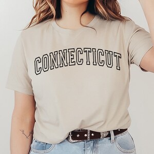 Connecticut State T-shirt, Connecticut Travel Shirt, Family Vacation Tee, Connecticut Born Gift, College Student Top, CT Shirt, Women&#39;s Gift