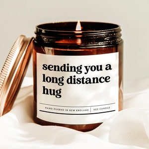 Sending You A Long Distance Hug Candle, Thinking Of You Gift, Sympathy Candle, Get Well Soon Gift, Missing You Gift, Christmas Hug Candle