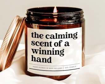 The Calming Scent Of A Winning Hand Candle, Mahjong Lover Gift, Mahjong Player Gift, Mahjong Monday Gift, Mahjong Opponent Gift, Soy Candle
