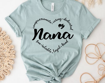 Nana T-shirt, Grandma Shirt, Mothers Day Gift, Blessed Nana Tee, Grandmother Top, Gigi Shirts, Mom Shirt, Mother T-shirt, Women's Shirt