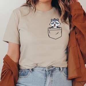 Pocket Raccoon T-shirt, Raccoon Shirt, Animal Lover Gift, Raccoon Lover Shirt, Animal  Tee, Pet Lover Tee, Christmas Gift, Women&#39;s Shirts