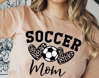 Soccer Mom T-shirt, Birthday Shirt, Cute Soccer Tee, Soccer Coach Top, Christmas Gift, Cute Soccer Mom Tee, Football Shirt, Women's Tee