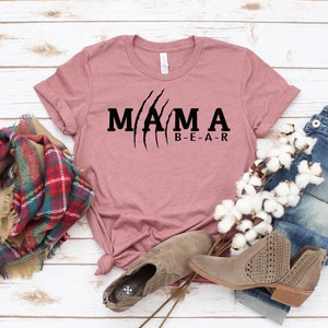 Mama Bear T-shirt, Mom Life Shirt, Animal Naturel Lover Gift, Mummy Tee, Mom Life Top, Baby Shower Shirt, Christmas Gift, Women&#39;s T-shirts