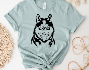 Siberian Husky Hund T-Shirt, Haustier-Liebhaber-Shirt, Siberian Husky-Spitze, lustiges Hunde-Liebhaber-Geschenk, Siberian Husky-Hemd, Muttertagsspitze, Haustier-Liebhaber-T-Shirt