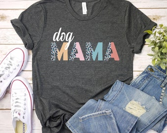 Camiseta de mamá de perro, Camisa de amante de mascotas, Regalo del Día de la Madre, Camiseta de mamá, Camiseta retro de mamá de perro, Camisa de dueño de perro, Regalo de amante de mascotas, Camiseta de mamá, Camisa de mujer