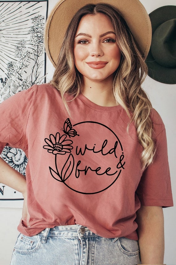 Wild and Free T shirt Yoga Shirt Motivational Gift Meditation Tee Christmas Top Positive Shirt Boho Tee Women s Shirts Mom Shirt Etsy UK