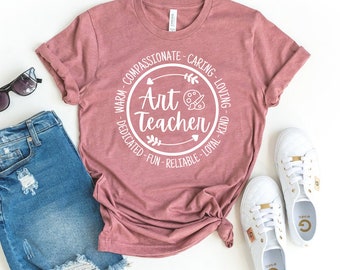 Art Teacher T-shirt, Teacher Shirt, Teacher Appreciation Gift, Elementary Tee, Cute Art Top, Ladies Shirt, Artist Gift, School Top