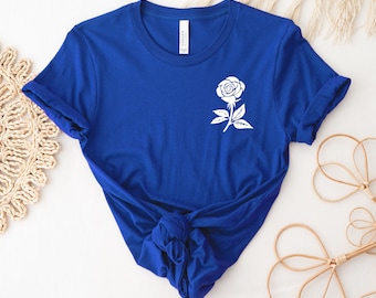 Rose T-shirt, Plant Lovers Shirt, Wild Flower Gift, Floral Top, Rose Lover Tee, Tuinieren Shirts, Botanische Gift, Herfst Tee, Positiviteit Top