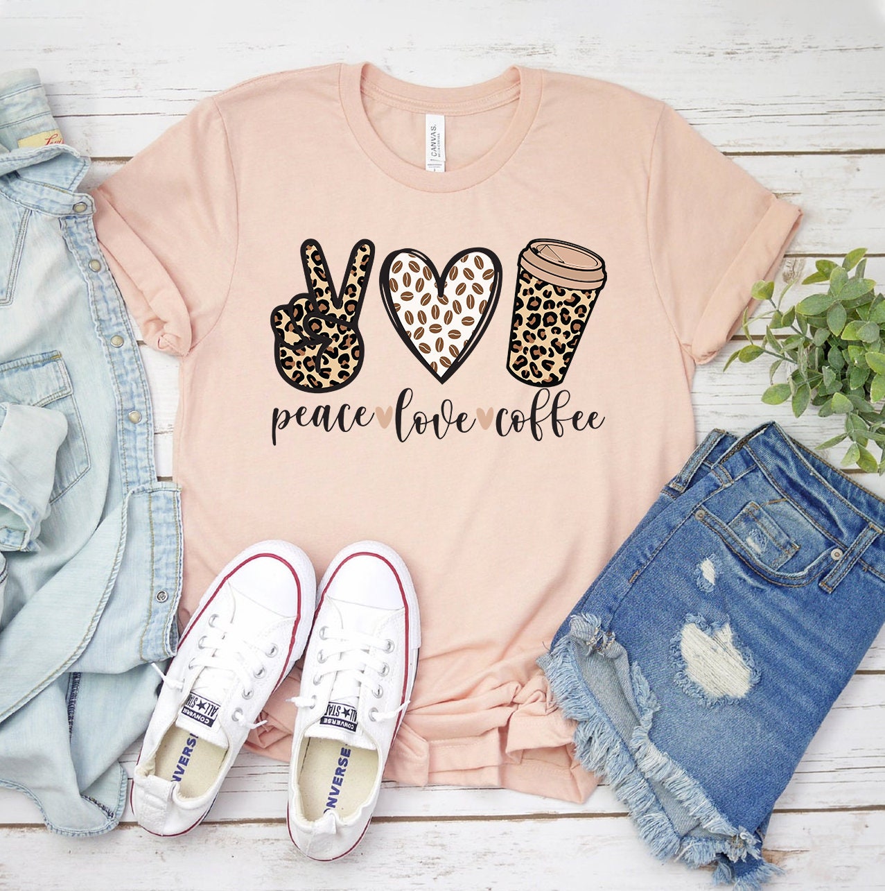 Peace Love Coffee T-shirt, Love Coffee Shirt, Coffee Gift
