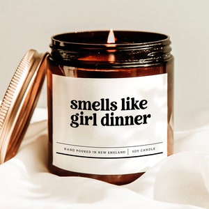 Vela de cena con olor a niña, Vela divertida para ella, Regalo de niña entusiasta, Decoración estética del hogar, Vela de inauguración de la casa, Regalo de cena de niña