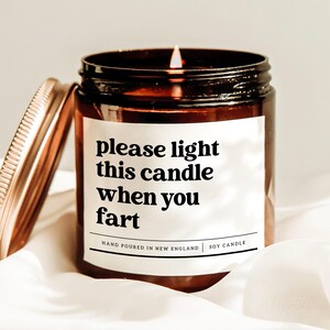 Please Light This Candle When You Fart Candle, Father&#39;s Day Gift, Funny Dad Gift, Dad Joke Candle, Sarcastic Dad Gift, Anniversary Gift