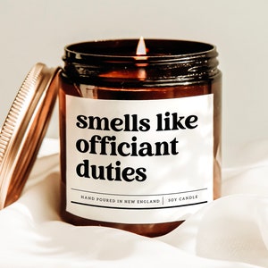 Smells Like Officiant Duties Candle, Officiant Proposal Candle, Officiant Thank You Gift, Will You Marry Us Candle, Best Officiant Gift