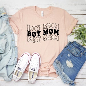 Boy Mom T-shirt, Mothers Day Gift, Mama Shirt, New Mom T-shirt, Mom Life Shirts, Mom Of Girl Gift, Gigi Shirt, Women&#39;s Shirts