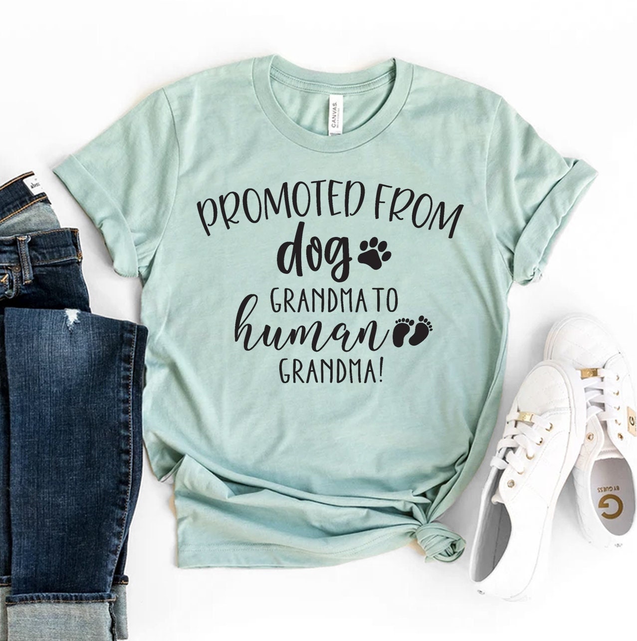 Promoted From Dog Grandma To Human Grandma T-Shirt Promoted From Dog Grandma To Human Grandma T-Shirt