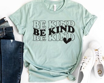 Camiseta Be Kind, camisa inspiradora, camiseta del orgullo Lgbt, top de igualdad, regalo de bondad, camisas motivacionales, regalo boho, camisa cristiana, top de mamá