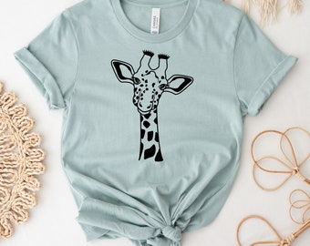 Camiseta de jirafa, camisa del zoológico, regalo de amante de la jirafa, camiseta de jirafa divertida, top amante de los animales, camisas de aventurero, camiseta de safari, regalo de cumpleaños