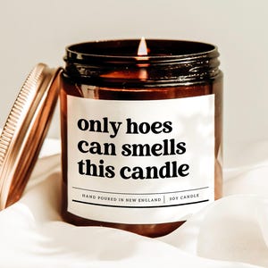 Only Hoes Can Smell This Candle, Raunchy Candle, Friendship Candle, Best Friend Birthday Gift, Funny Joke Candle, Adult Humor Candle