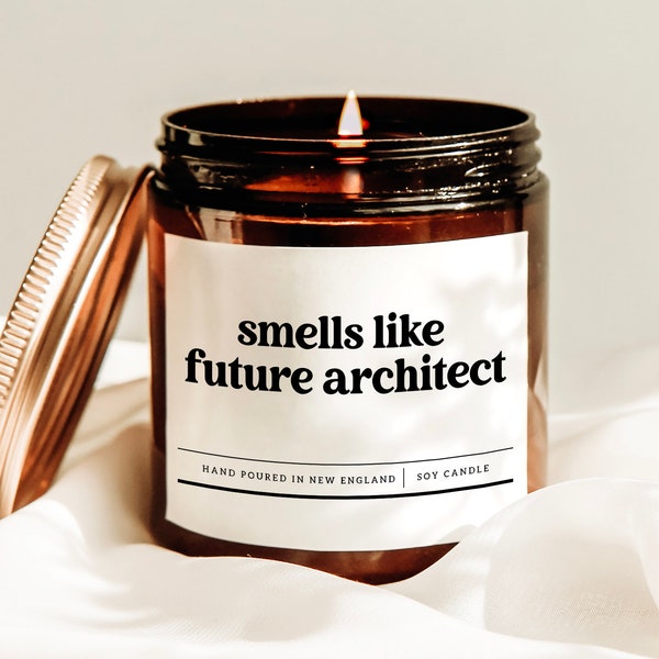Smells Like Future Architect Candle, Architecture Graduation Gift, Future Architect Gift, Funny Architect Candle, Architecture Student Gift