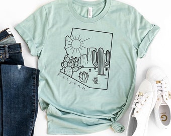 Vintage Arizona Desert Cactus Heather Gray Grand Canyon Unisex - Etsy