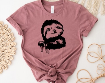 Faultier T-Shirt, süßes Faultier Shirt, lustiges Faultier Geschenk, Faule Leute Top, lustiges Nickerchen T-Shirt, Faules Tier Shirt, Trendy Faultier T-shirt, Faultier Familie Tes