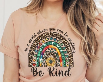 Sea camiseta amable, camisa inspiradora, top motivacional, regalo inspirador, camisas de bondad, camiseta de mujer, camiseta positiva, regalo de Navidad