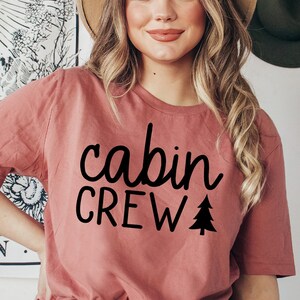 Cabin Crew T-shirt, Campfires Shirt, Airplane Gift, Family Camping Tee, Family Reunion Top, Lake House Shirt, Family Gift, Christmas Gift image 1