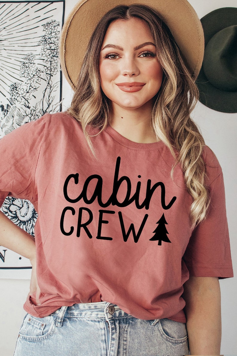 Cabin Crew T-shirt, Campfires Shirt, Airplane Gift, Family Camping Tee, Family Reunion Top, Lake House Shirt, Family Gift, Christmas Gift image 1