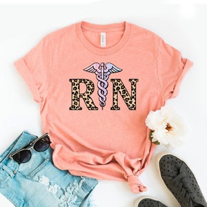 Registered Nurse T-shirt, Nurse Life Shirt, Leopard Rn Gift, Nurse Week Tee, Nurse Shirt, Nursing Grad Gift, Comic Nurse Tee, Nurse Shirt