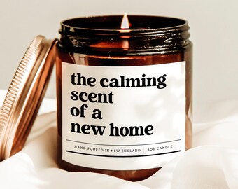 The Calming Scent Of A New Home Candle, First Home Candle, Closing Day Gift, New Homeowner Candle, Moving Away Candle, Housewarming Gift