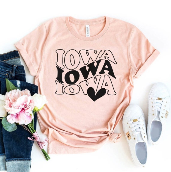 Iowa Home Is Where The Heart Is T-Shirt Iowa Map Iowa Home Is Where The Heart Is T-Shirt Iowa Map