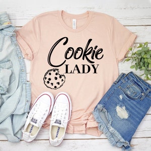 Cookie Lady T-shirt, Baking Gift, Baking Lover Shirt, Baker Tee, Cookie Lover T-shirt, Cookie Dealer Top, Funny Baker Gift, Women&#39;s T-shirt
