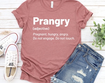 T-shirt Prangry, chemise faire-part de grossesse, t-shirt nouvelle maman, haut révélation de grossesse, cadeau de grossesse, chemise de maternité, cadeau nouvelle maman, t-shirt femme