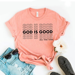Gott ist gut T-Shirt, Motivations-Shirt, christliches T-Shirt, Glaube Top, Inspiration Shirt, religiöses Geschenk, Jesus Top, Kirche Shirts, Frauen Top Bild 1