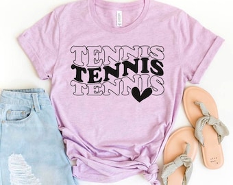 Tennis T-shirt, Love Tennis Shirt, Sports Gift, Tennis Player Tee, Funny Shirts Tops, Sports Mom Shirt, Game Day Gift, Tennis Vibes T-shirt