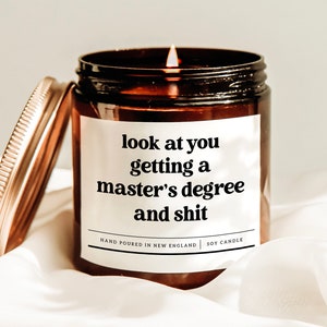 Masters Degree Gift, Funny Graduation Gift, Nurse Grad Gift, College Graduation Gift, PHD Grad Gift, Graduate School Gift, Soy Wax Candle