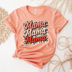 Mama T-shirt, Fall Floral Shirt, Mother&#39;s Day Gift, Mom Life Top, Mother In Law Tee, Simple Mama Gift, Gigi Shirt, Mom Life T-shirt