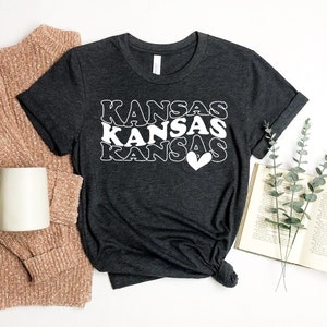 Kansas T-shirt, Missouri Top, Comfortable Gift, Ladies Kansas Shirt, State Tee, Kansas City Tops, Kansas Mom Gift, Kansas Travel Shirts