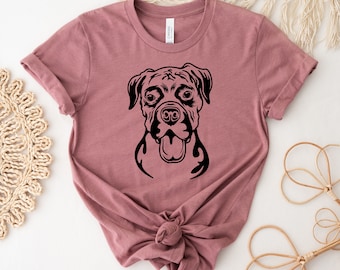 Boxer T-shirt, Boxer Mutter Shirt, Hundebesitzer Familien Geschenk, Boxer-Liebhaber Top, Tier T-Shirt, lustiges Hunde-Shirt, Boxer-Liebhaber T-Shirt, Hundemutter Geschenk