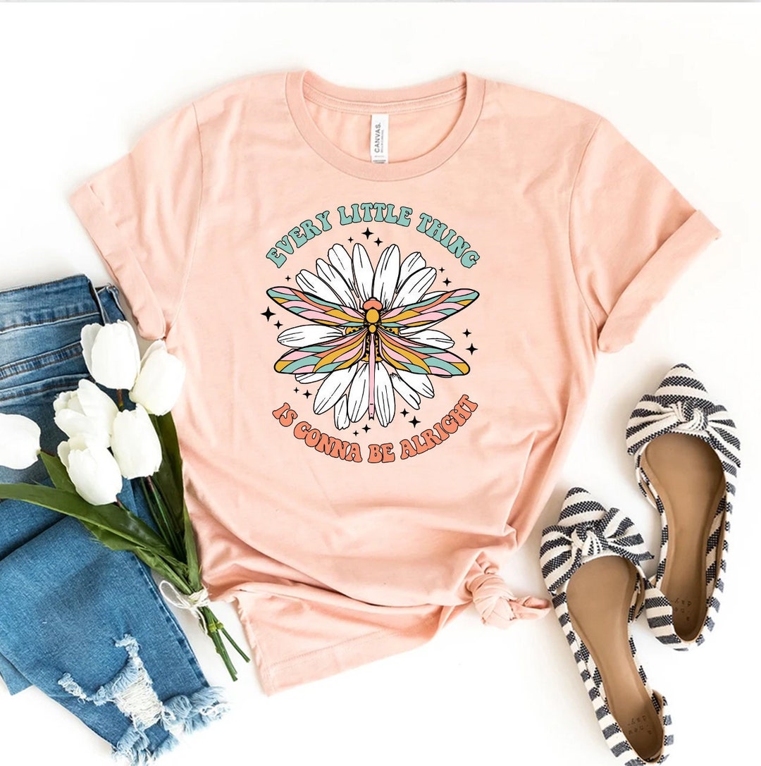 'Every Little Thing Gonna Be Alright' - T-Shirt Donna In Cotone Biologico - Reggae Music - Fairwear E Peta Certified