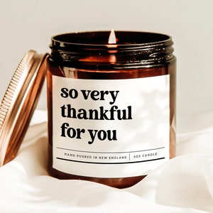 So Very Thankful For You Candle, Thanksgiving Gift, Appreciation Candle, Best Friend Gift, Thank You Gift, Scented Candle, Friendship Gift