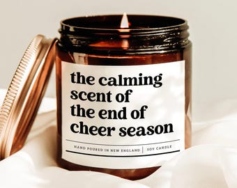 Calming Scent Candle | Sea Salt Orchid & Bamboo Coconut | Cheer Mom Gift for Team Competitions