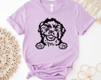 Camiseta para cachorro Shih Tzu, camisa para amantes de animais de estimação, blusa Shih Tzu, presente engraçado para amantes de cães, camisas Shih Tzu, blusa para o dia das mães, camisa engraçada para amantes de cachorros