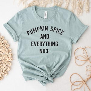 Pumpkin Spice And Everything Nice T-shirt, Thanksgiving Shirt, Pumpkin Tee, Pumpkin Spice Top, Cute Fall Shirts, Cute Pumpkin Gift