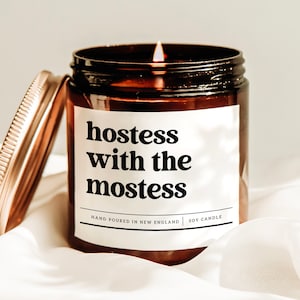 Hostess With The Mostess Candle, Baby Shower Candle, Thank You Gift, Appreciation Candle, Gratitude Gift, Scented Gift, Shower Hostess Gift