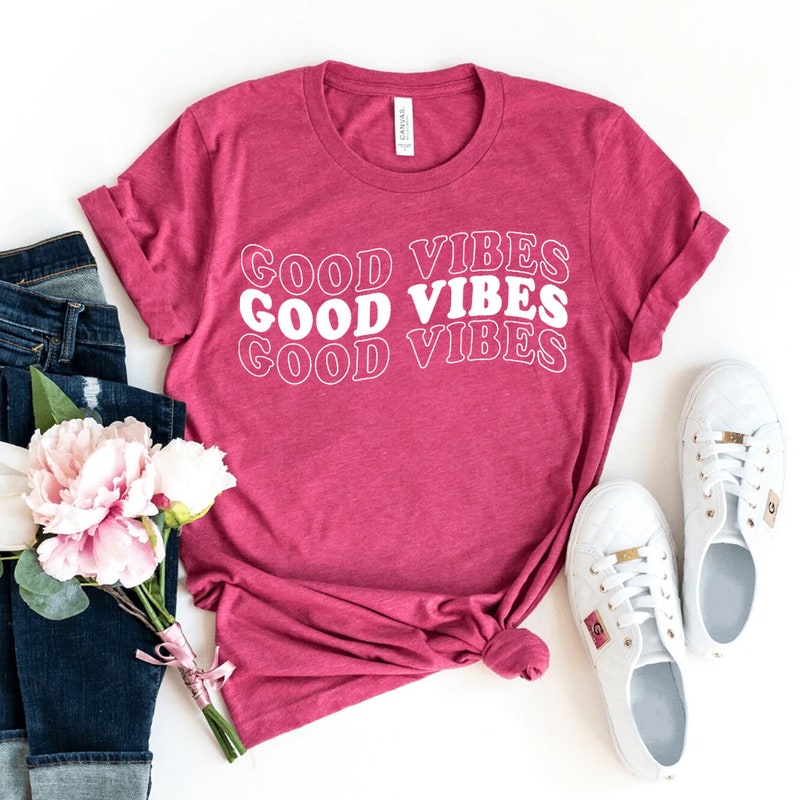 Tee shirt good vibes 34/42