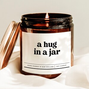 A Hug In A Jar Candle, Long Distance Gift, Sympathy Candle, Thinking Of You Candle, Grief Gift Candle, Get Well Soon Candle, Scented Candle