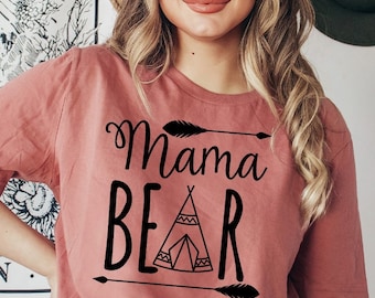 Mama Bear T-shirt, Funny Pregnancy Shirt, Animal Naturel Lover Tee, Cute Mama Bear Top, Mom Life Shirt, Mother's Day Tee, Baby Shower Top
