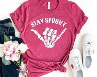 Stay Spooky T-shirt, Halloween Shirt, Minimal Tee, Halloween Top, Spooky Halloween Gift, Ghost Tee, Halloween Party Tee, Spooky Vibes Shirt