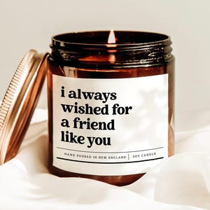 I Always Wished For A Friend Like You Candle, Best Friend Gift, Work Bestie Candle, Appreciation Candle, BFF Candle, Scented Soy Candle